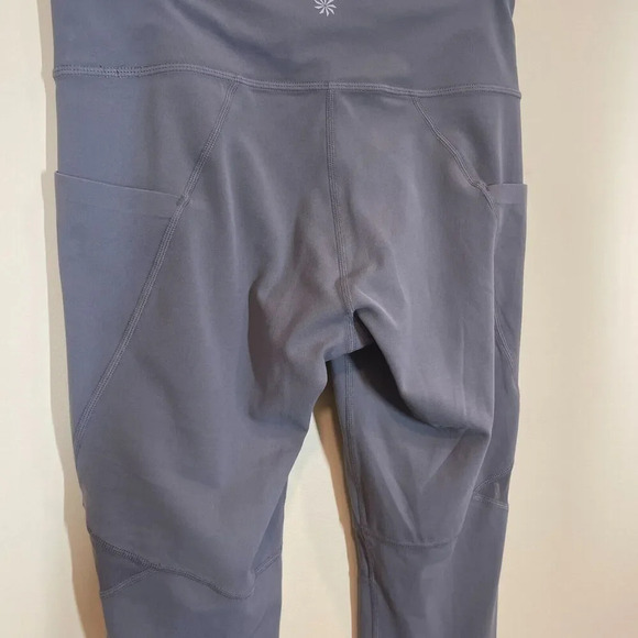 ATHLETA Meshblock Stash Pocket Salutation Tights Gray Blue Size Small - Picture 5 of 13